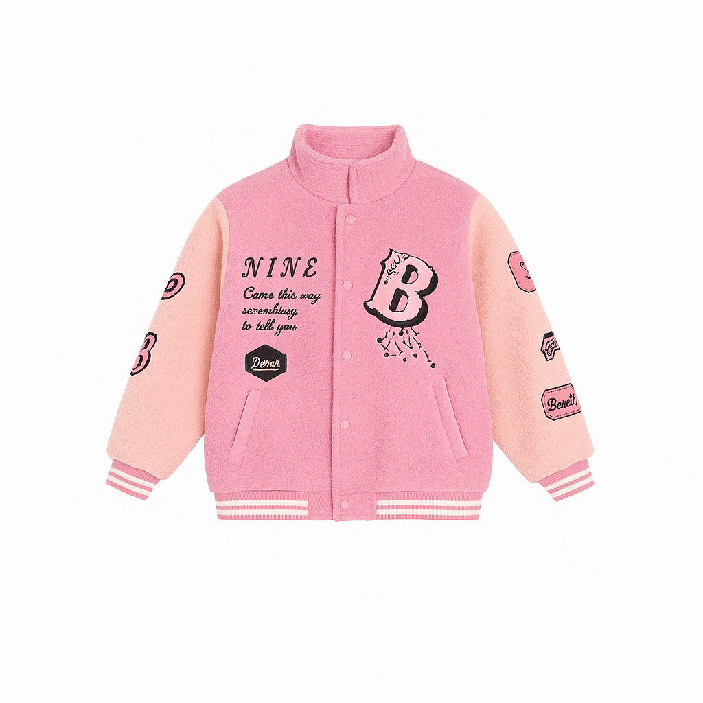 Fleece Sherpa Varsity Jacket
