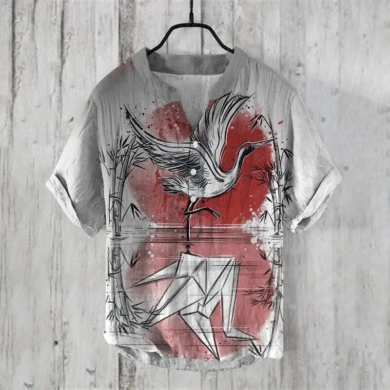 Summer Beach Casual Men's Clothing Short Sleeve Polo (ZC173, XXL)