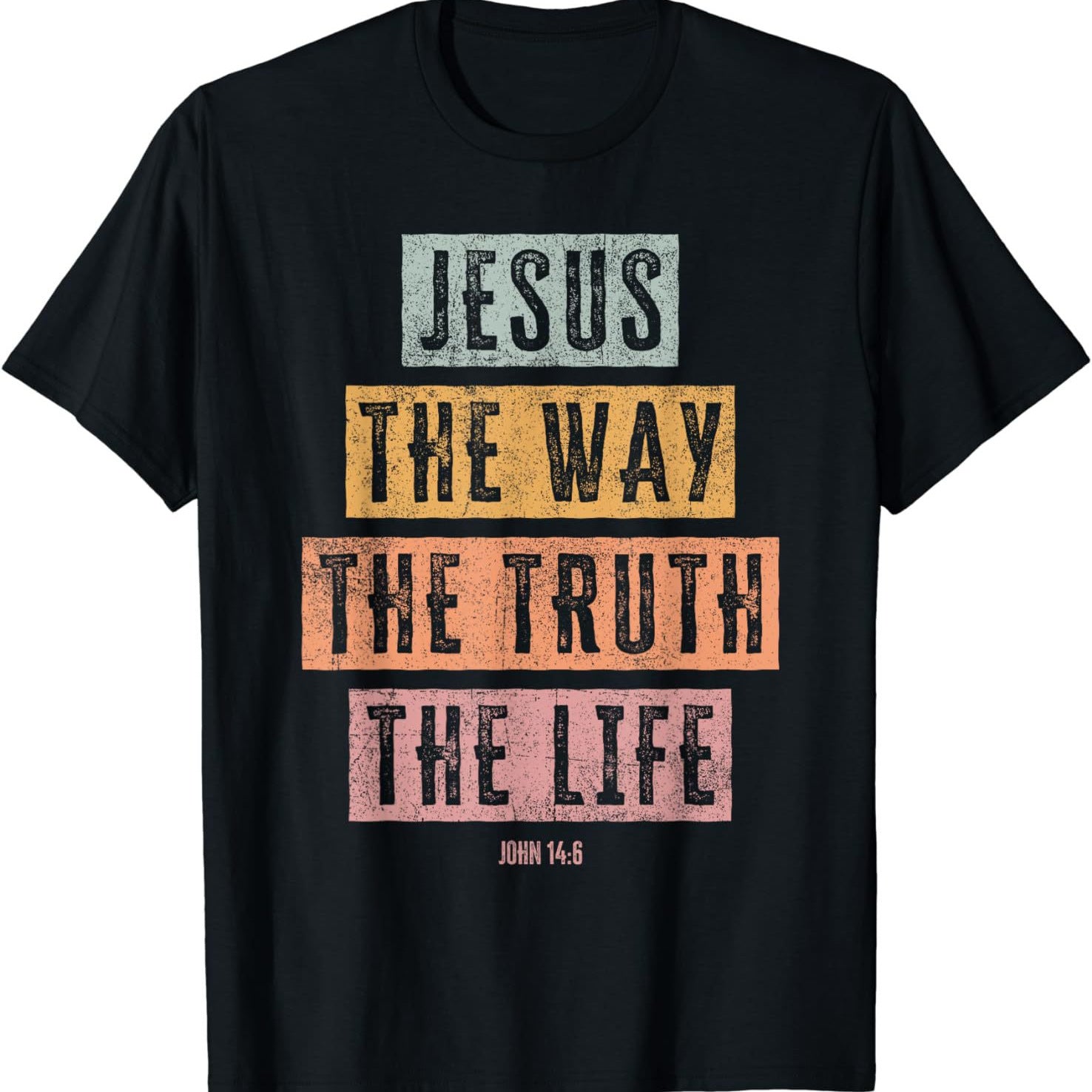 Unisex Christian T Shirt The Way Truth (xd6651254 black, L)